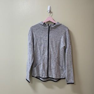 Cute light active zip up grey